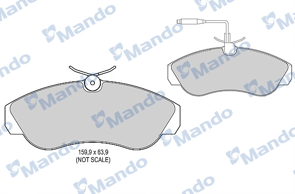 Комплект тормозных колодок дисковый тормоз MANDO MBF015471