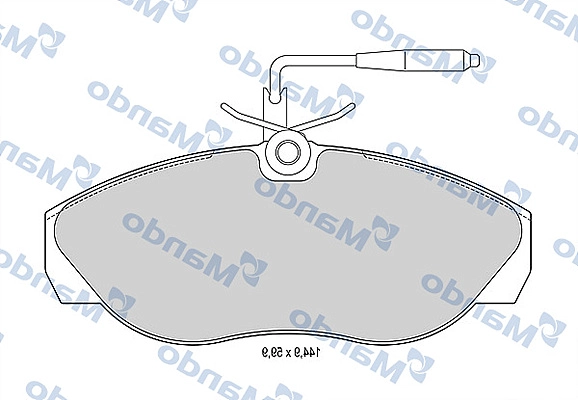 Комплект тормозных колодок дисковый тормоз MANDO MBF015470