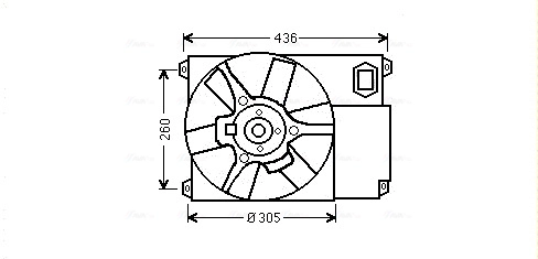 Вентилятор охлаждение двигателя AVA QUALITY COOLING CN7541