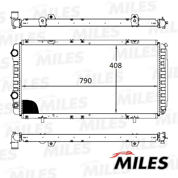 Радиатор охлаждение двигателя MILES ACRB032