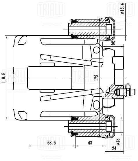 Тормозной суппорт TRIALLI CF 162161