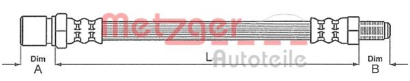 Тормозной шланг METZGER 4111148