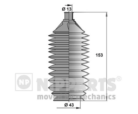 Комплект пыльника рулевое управление NIPPARTS J2843009