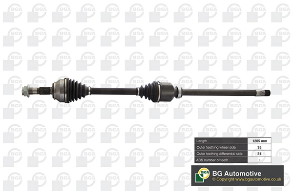 Приводной вал BGA DS6738R