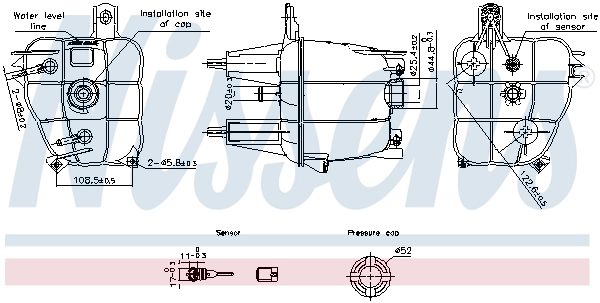 Компенсационный бак охлаждающая жидкость first fit NISSENS 996241