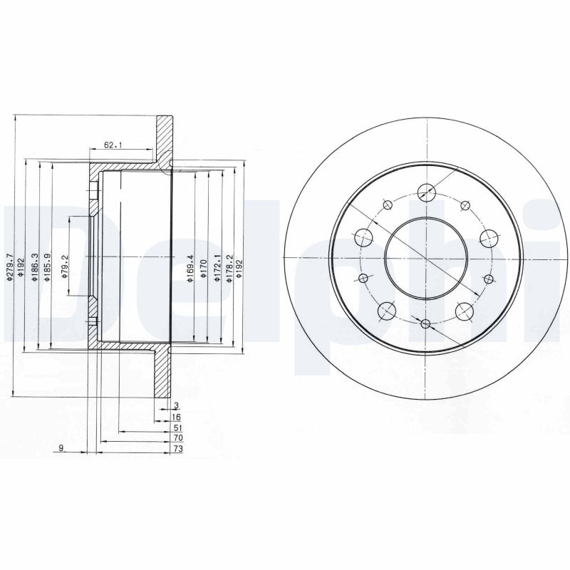 Тормозной диск DELPHI BG3923