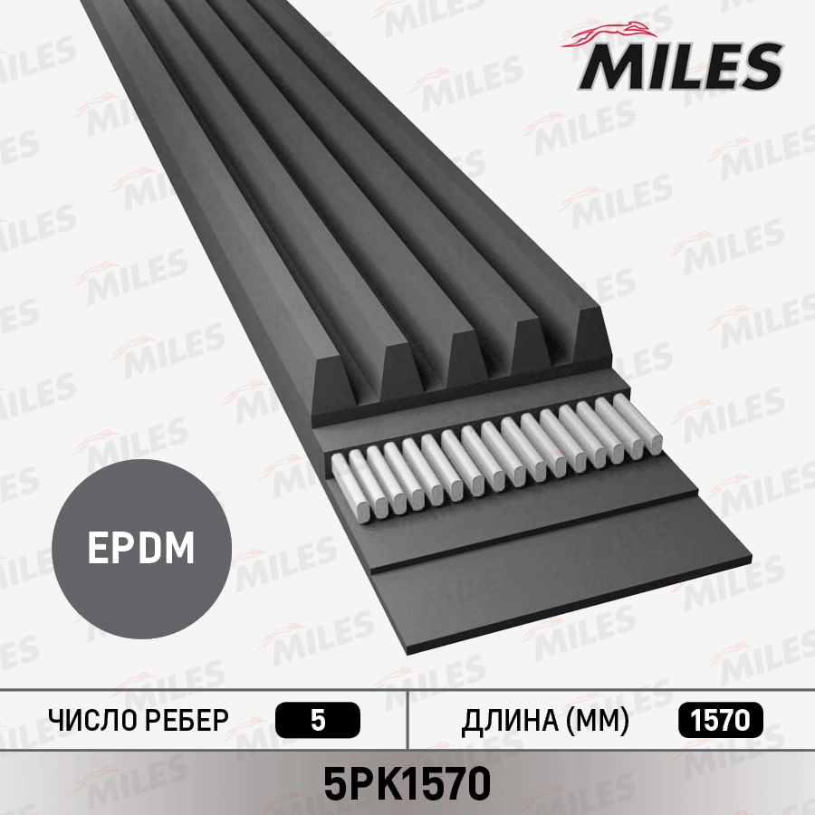Поликлиновой ремень MILES 5PK1570