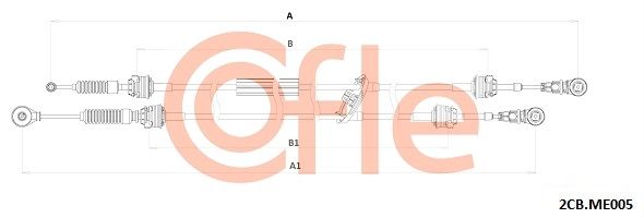 Трос механическая коробка передач COFLE 92.2CB.ME005