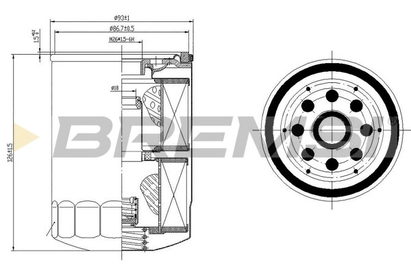 Масляный фильтр BREMSI FL1422