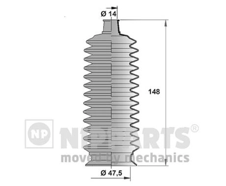 Комплект пыльника рулевое управление NIPPARTS J2842010