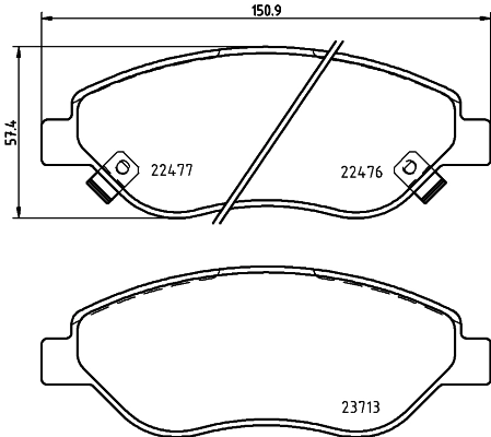 Комплект тормозных колодок дисковый тормоз HELLA/BEHR/PAGID 8DB 355 025-631