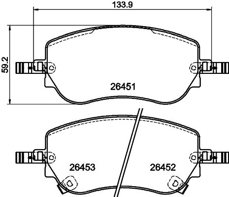 Комплект тормозных колодок дисковый тормоз HELLA/BEHR/PAGID 8DB 355 043-861