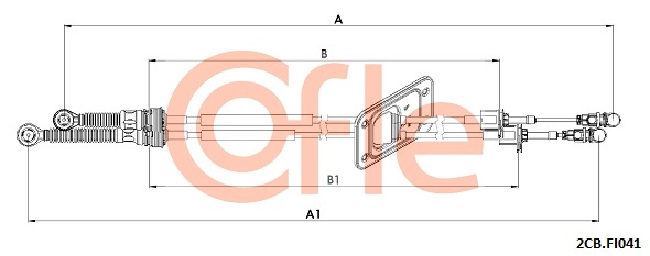 Трос механическая коробка передач COFLE 2CB.FI041