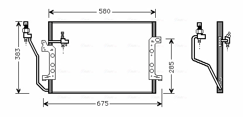 Конденсатор кондиционер AVA QUALITY COOLING MSA5330