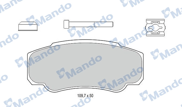 Комплект тормозных колодок дисковый тормоз MANDO MBF015030