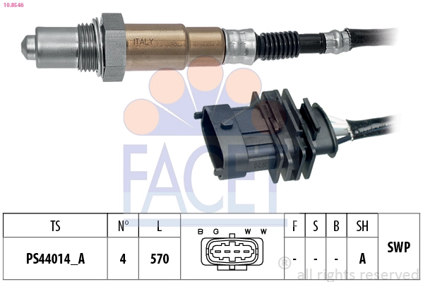 Лямбда-зонд made in italy - oe equivalent FACET 10.8546