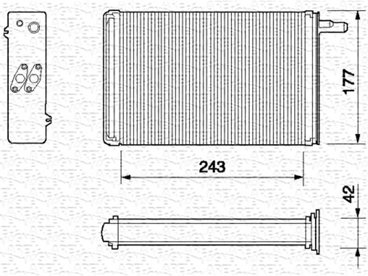 Теплообменник отопление салона MAGNETI MARELLI 350218056000