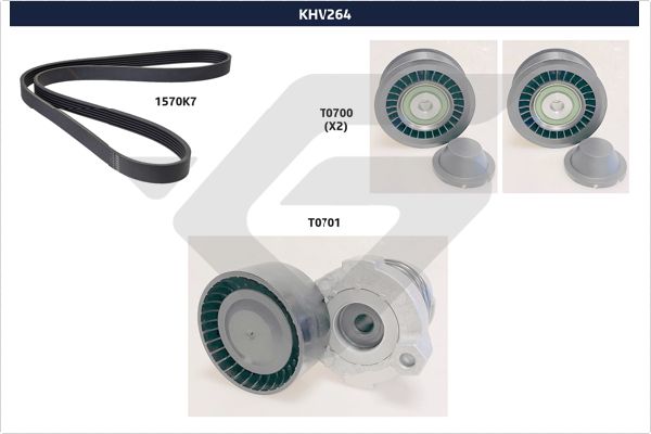 Поликлиновой ременный комплект HUTCHINSON KHV 264