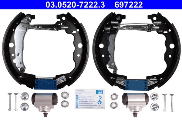 Комплект тормозных колодок original ate topkit ATE 03.0520-7222.3