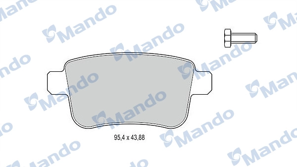 Комплект тормозных колодок дисковый тормоз MANDO MBF015241