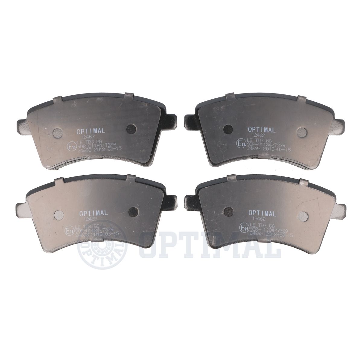 Комплект тормозных колодок дисковый тормоз OPTIMAL BP-12462