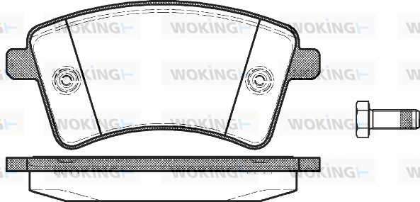 Комплект тормозных колодок дисковый тормоз WOKING P12513.00