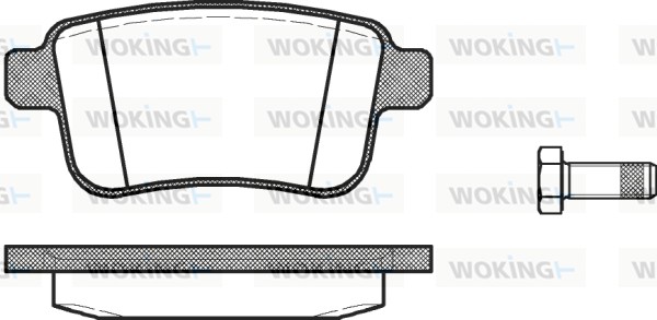 Комплект тормозных колодок дисковый тормоз WOKING P12523.00