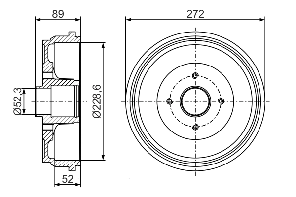 Тормозной барабан BOSCH 0 986 477 287