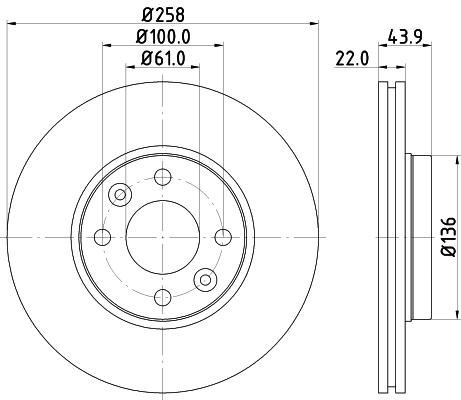 Тормозной диск pro HELLA/BEHR/PAGID 8DD 355 118-491