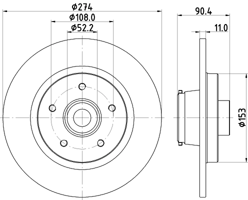 Тормозной диск pro HELLA/BEHR/PAGID 8DD 355 133-851