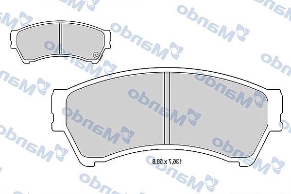 Комплект тормозных колодок дисковый тормоз MANDO MBF015644