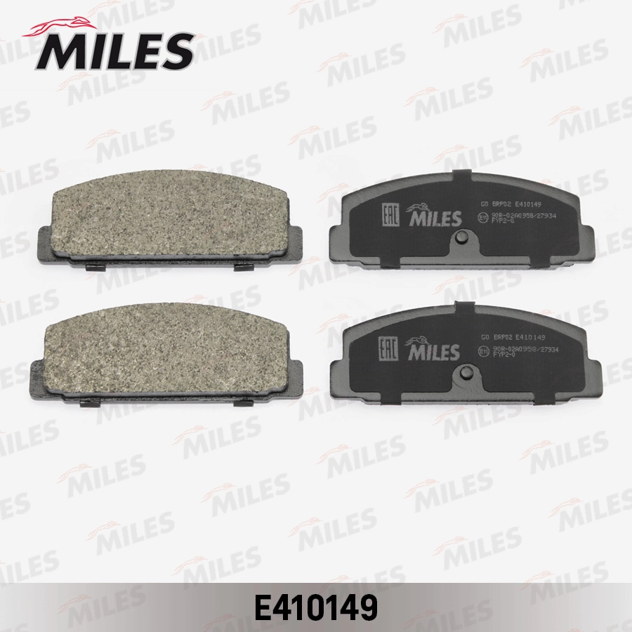 Комплект тормозных колодок дисковый тормоз MILES E410149