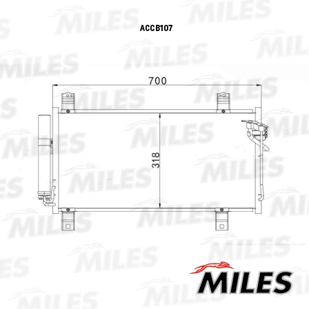 Конденсатор кондиционер MILES ACCB107