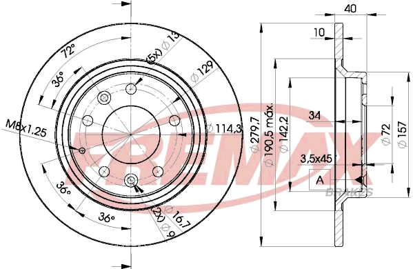 Тормозной диск FREMAX BD-3268