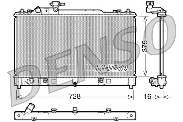 Радиатор охлаждение двигателя DENSO DRM44021