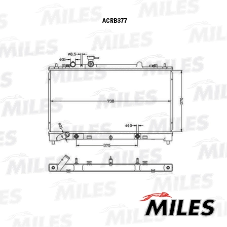 Радиатор охлаждение двигателя MILES ACRB377