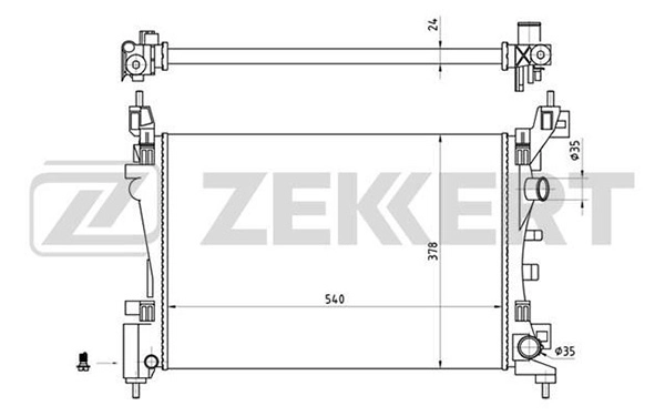Радиатор охлаждение двигателя ZEKKERT MK-1242