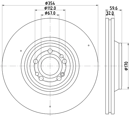 Тормозной диск pro hc HELLA/BEHR/PAGID 8DD 355 132-221