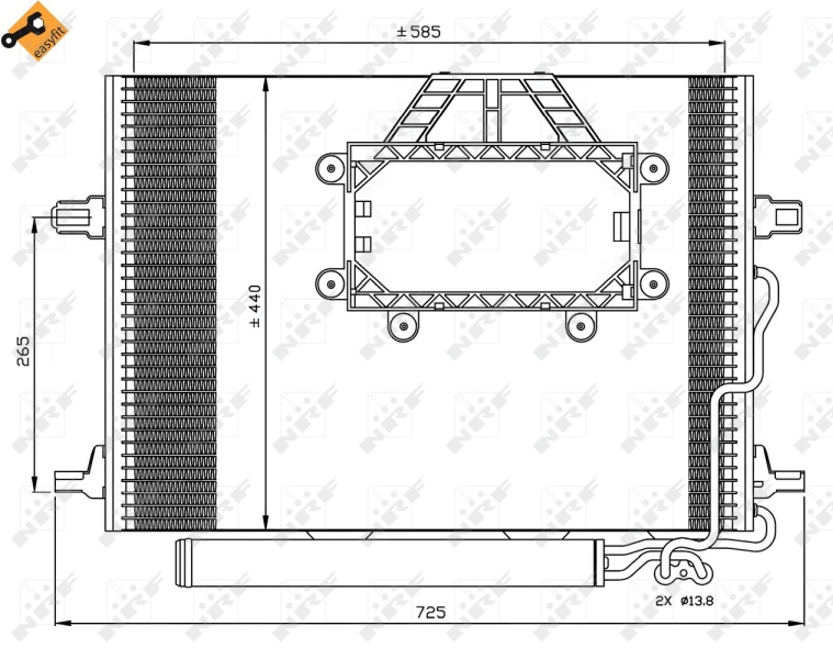 Конденсатор кондиционер easy fit NRF 350211