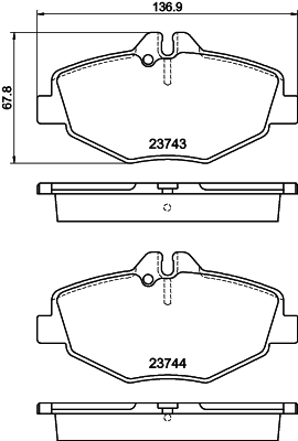 Комплект тормозных колодок дисковый тормоз HELLA/BEHR/PAGID 8DB 355 018-731