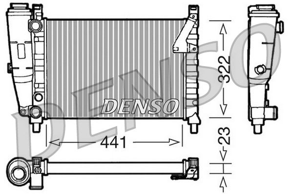 Радиатор охлаждение двигателя DENSO DRM09143