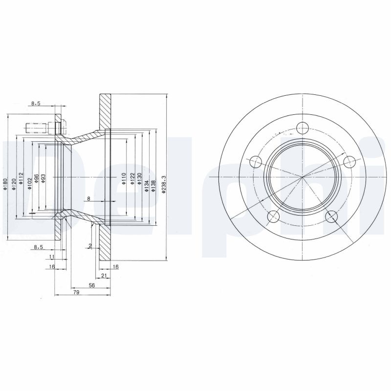 Тормозной диск DELPHI BG2494