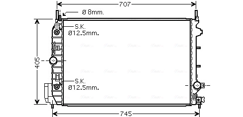 Радиатор охлаждение двигателя AVA QUALITY COOLING OLA2388