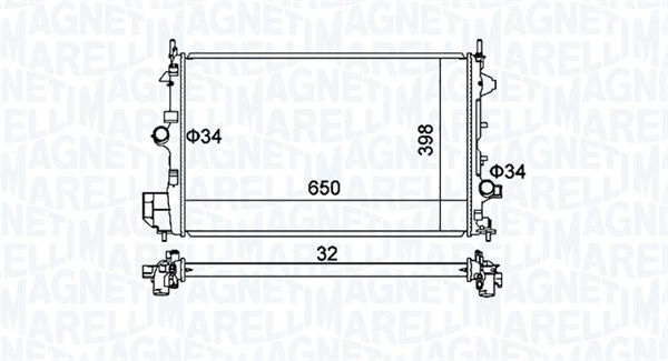 Радиатор охлаждение двигателя MAGNETI MARELLI 350213173700