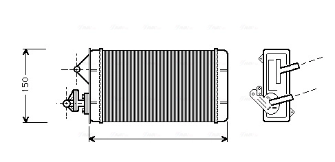 Теплообменник отопление салона AVA QUALITY COOLING FT6087