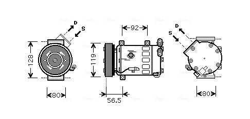 Компрессор кондиционер AVA QUALITY COOLING CNAK242