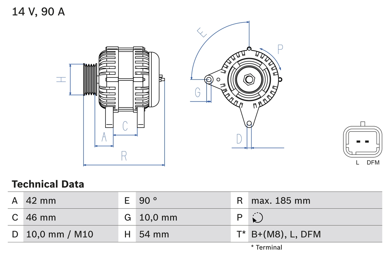 Генератор BOSCH 0 986 080 190