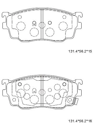 Комплект тормозных колодок дисковый тормоз ASIMCO KD3724