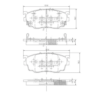 Комплект тормозных колодок дисковый тормоз NIPPARTS J3603051