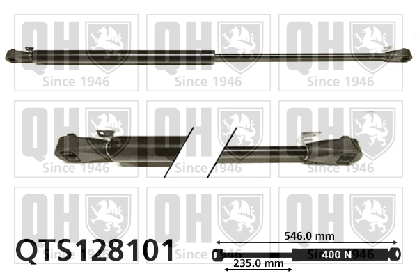 Газовая пружина крышка багажник QUINTON HAZELL QTS128101